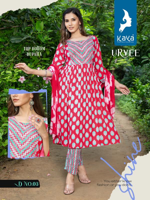 Kaya Urvee  Designer Kurti Pant With Dupatta Collection
